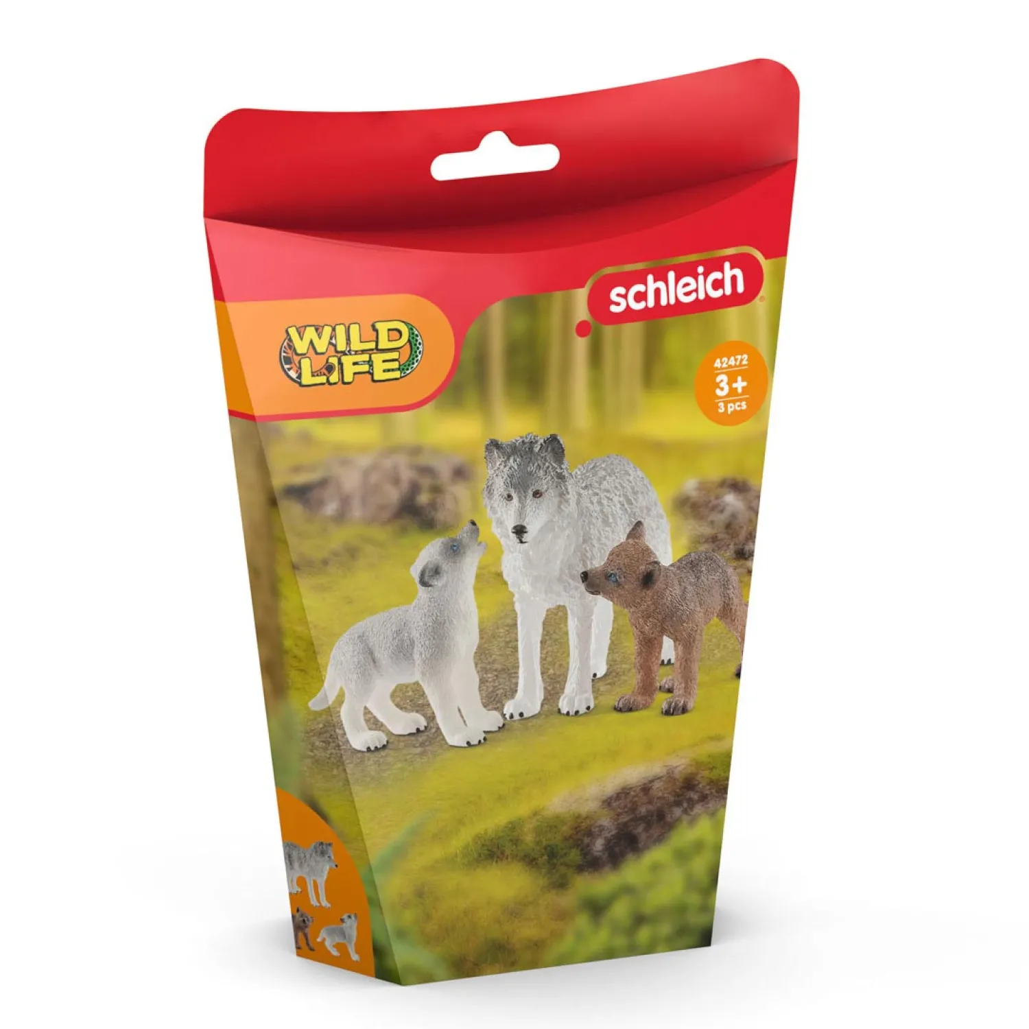 WILD LIFE Wolvin met Wolvenwelpen 42472-Schleich Hot