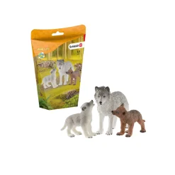 WILD LIFE Wolvin met Wolvenwelpen 42472-Schleich Hot