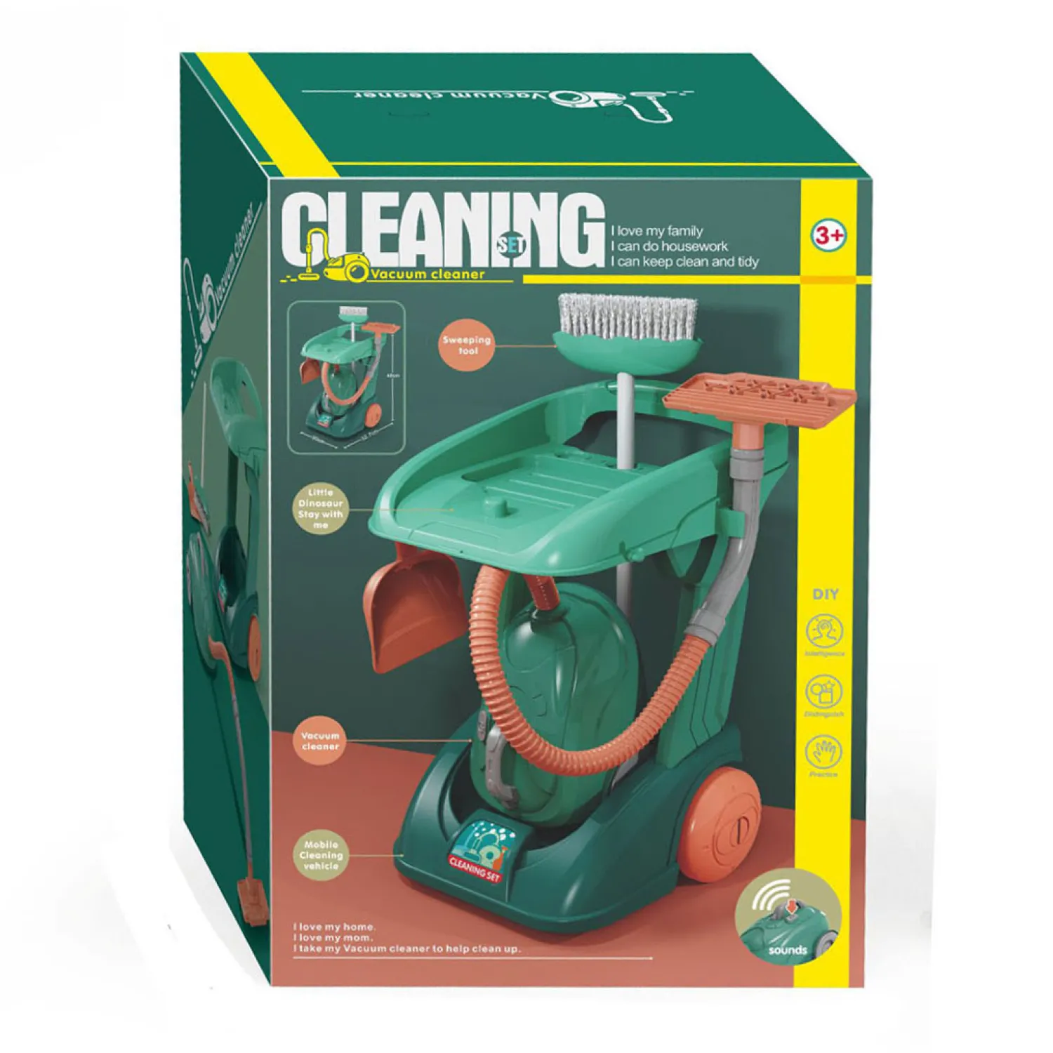 Schoonmaaktrolley met Stofzuiger- New