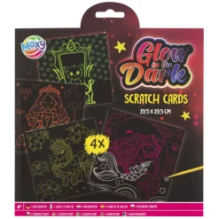 Creative Craft Group Scratch Kaarten Glow in the Dark Hot