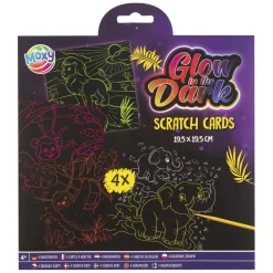 Creative Craft Group Scratch Kaarten Glow in the Dark Hot
