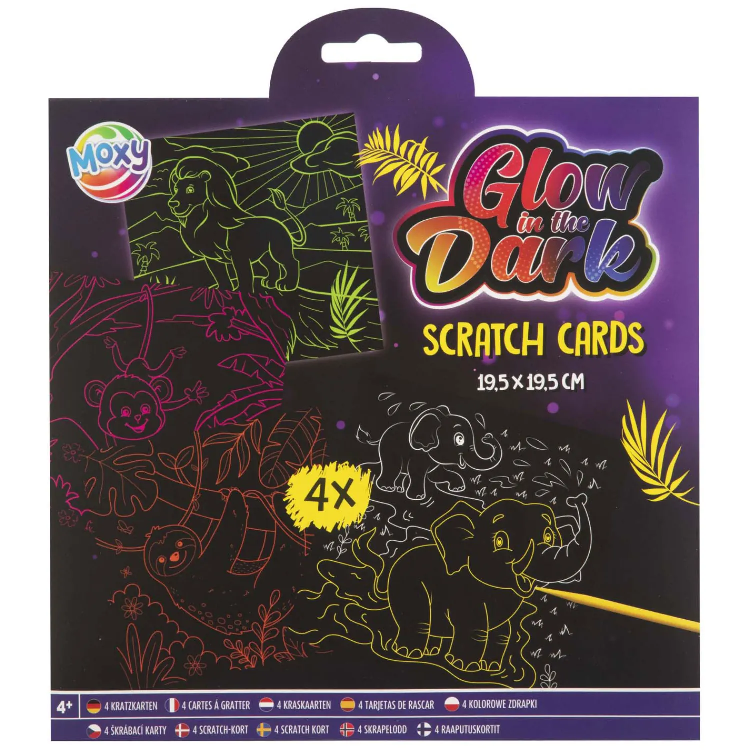 Creative Craft Group Scratch Kaarten Glow in the Dark Hot