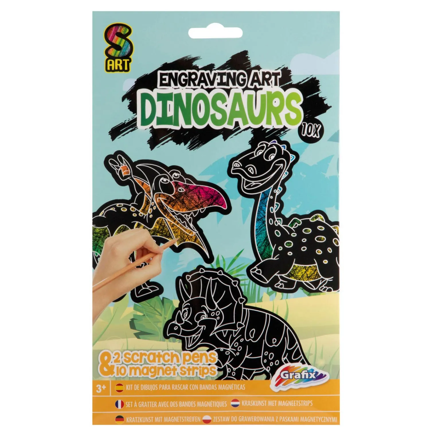 Scratch Set Magneten Dinosaurus, 10st.>Creative Craft Group Outlet