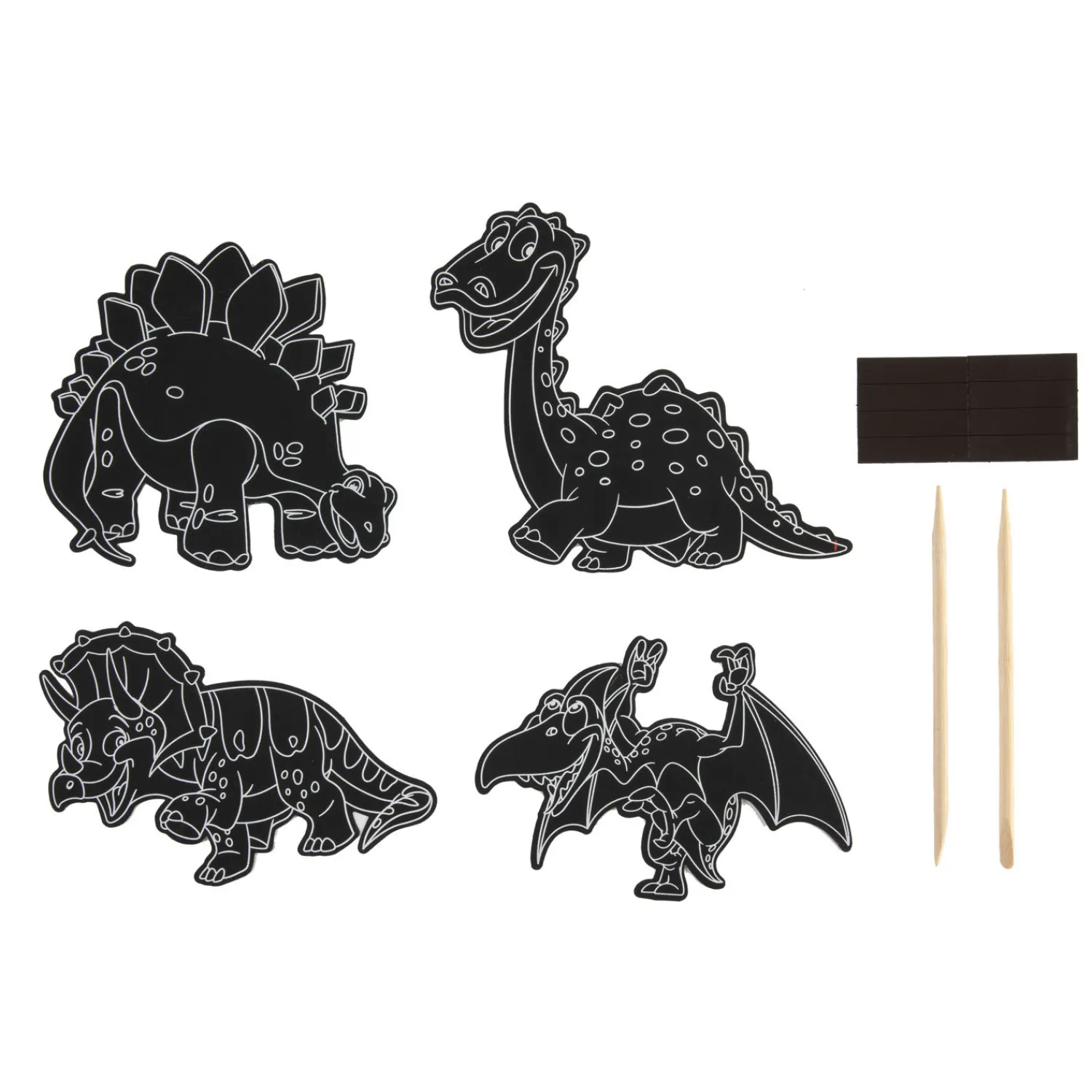 Scratch Set Magneten Dinosaurus, 10st.>Creative Craft Group Outlet