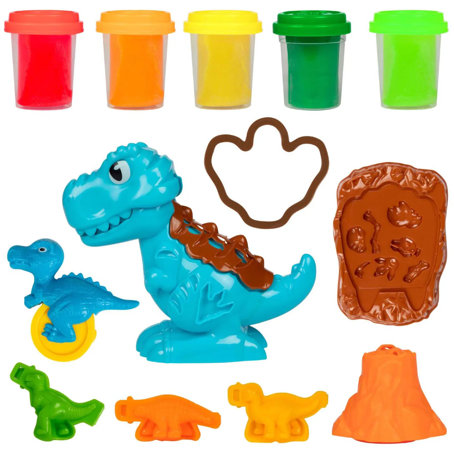 Toi-Toys Sculptidough Kleiset Dino - 5 Kleipotjes Hot