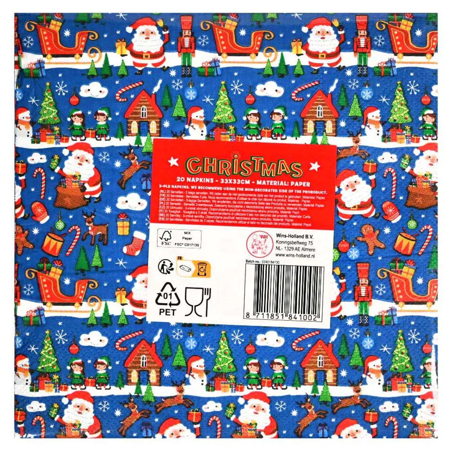 Servetten Kerst - 20st.>Wins Holland Best