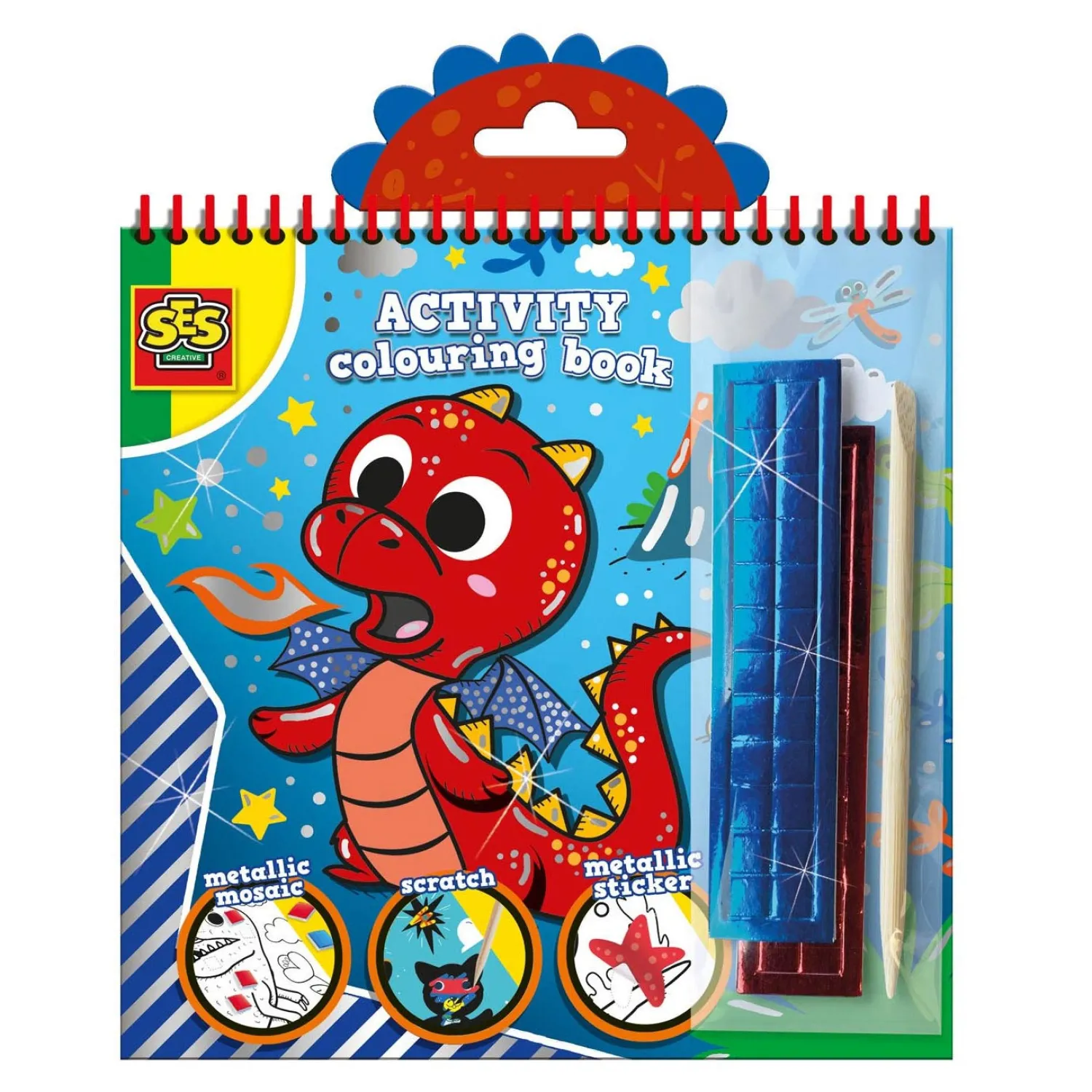 SES Doe- en Kleurboek Metallic 3in1 New