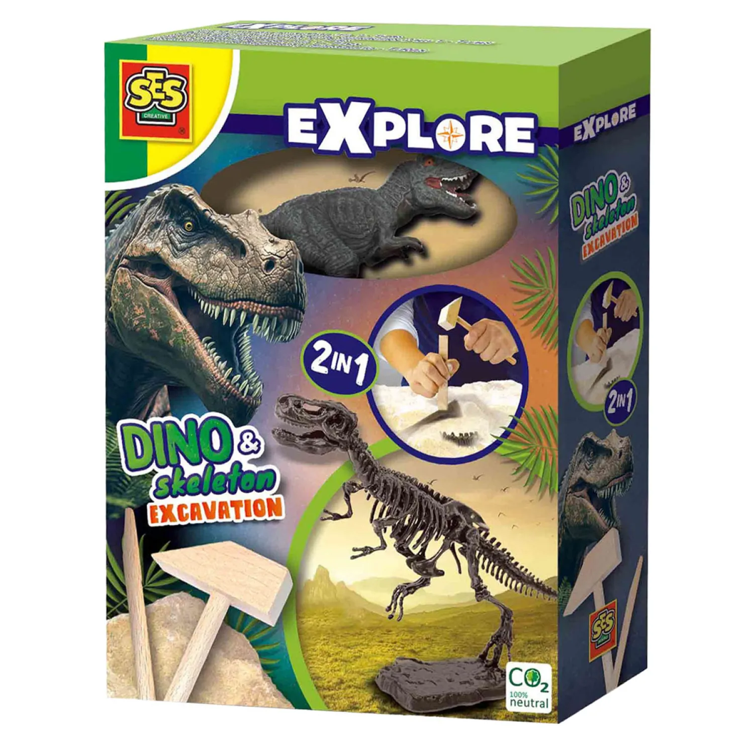 Explore Dino en Skelet Opgraven 2in1 - T-Rex-SES Clearance
