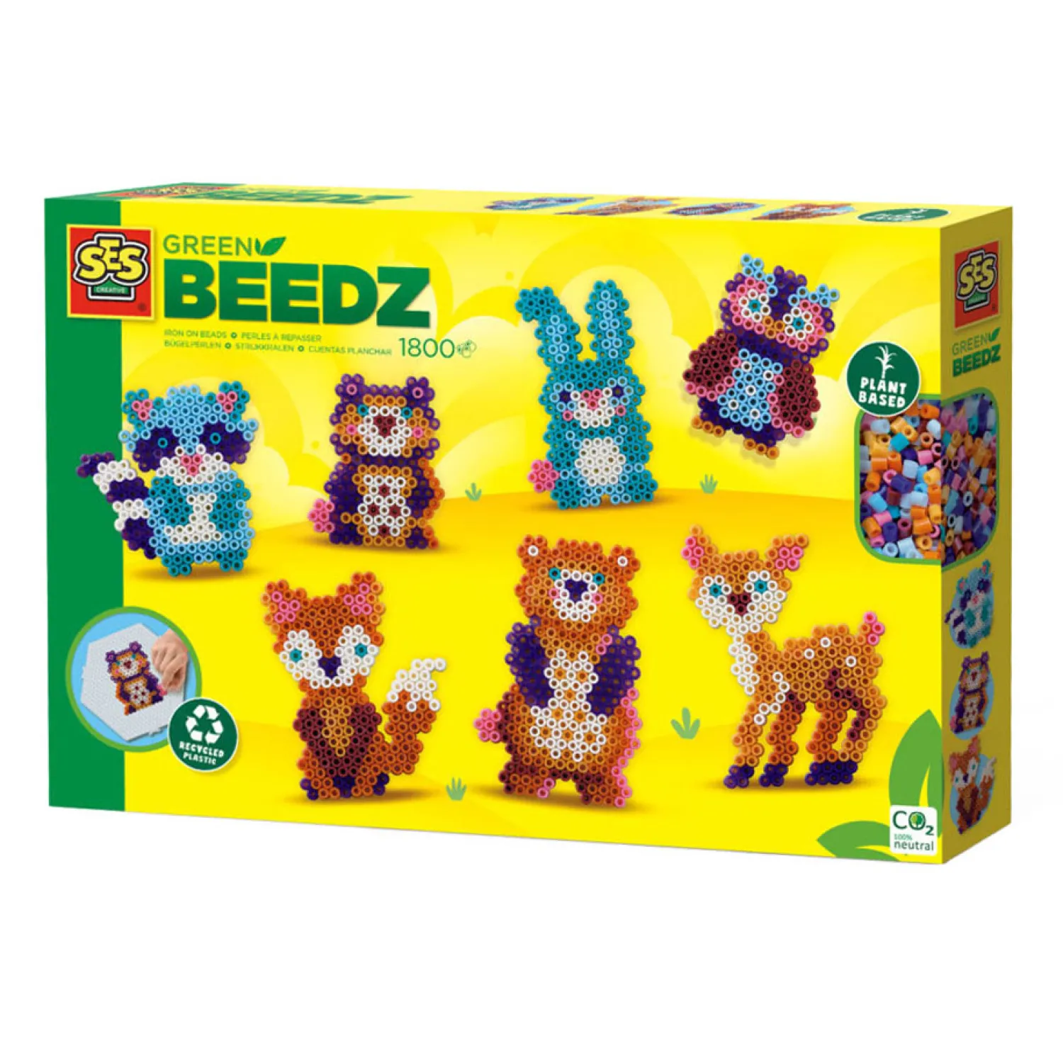 SES Green Beedz - Strijkkralenset Bosdieren