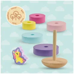 Houten Stapeltoren Eenhoorn><noscript><img width=