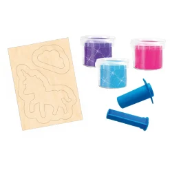 Klei - Unicorns Neon Glitter - 3 Kleipotjes-SES Discount