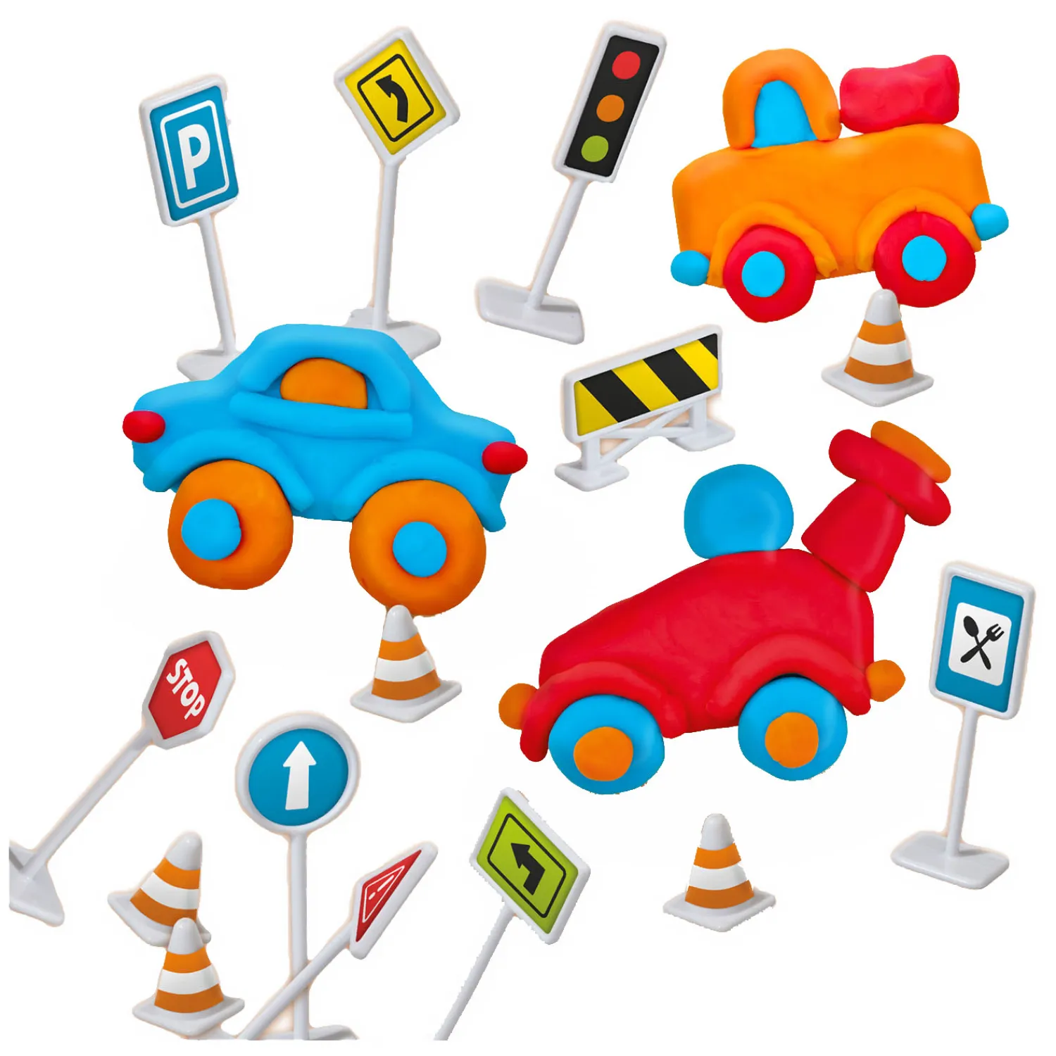 Klei Verkeer - 3 Kleipotjes>SES Clearance