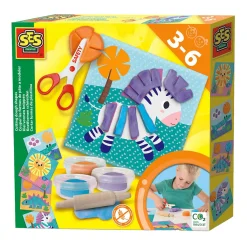 Klei Vormen Knippen - 3 Kleipotjes>SES Discount