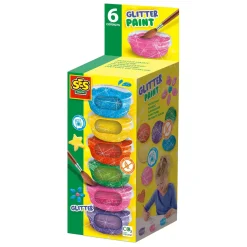 Plakkaatverf Glitter, 6x45ml>SES Outlet