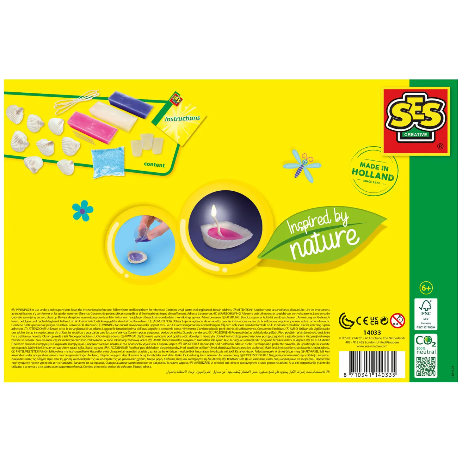 SES Schelp Kaarsen - Inspired by Nature Hot