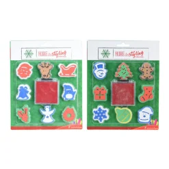 Set Kerststempels met Stempelkussen, 9dlg.- Online