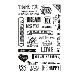 Silicone Stempels Engelse Tekst. 1 Vel>Creativ Company Online