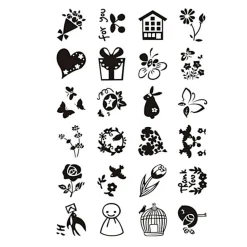 Silicone Stempels Kleine Lieve Groetjes, 1 Vel-Creativ Company Clearance