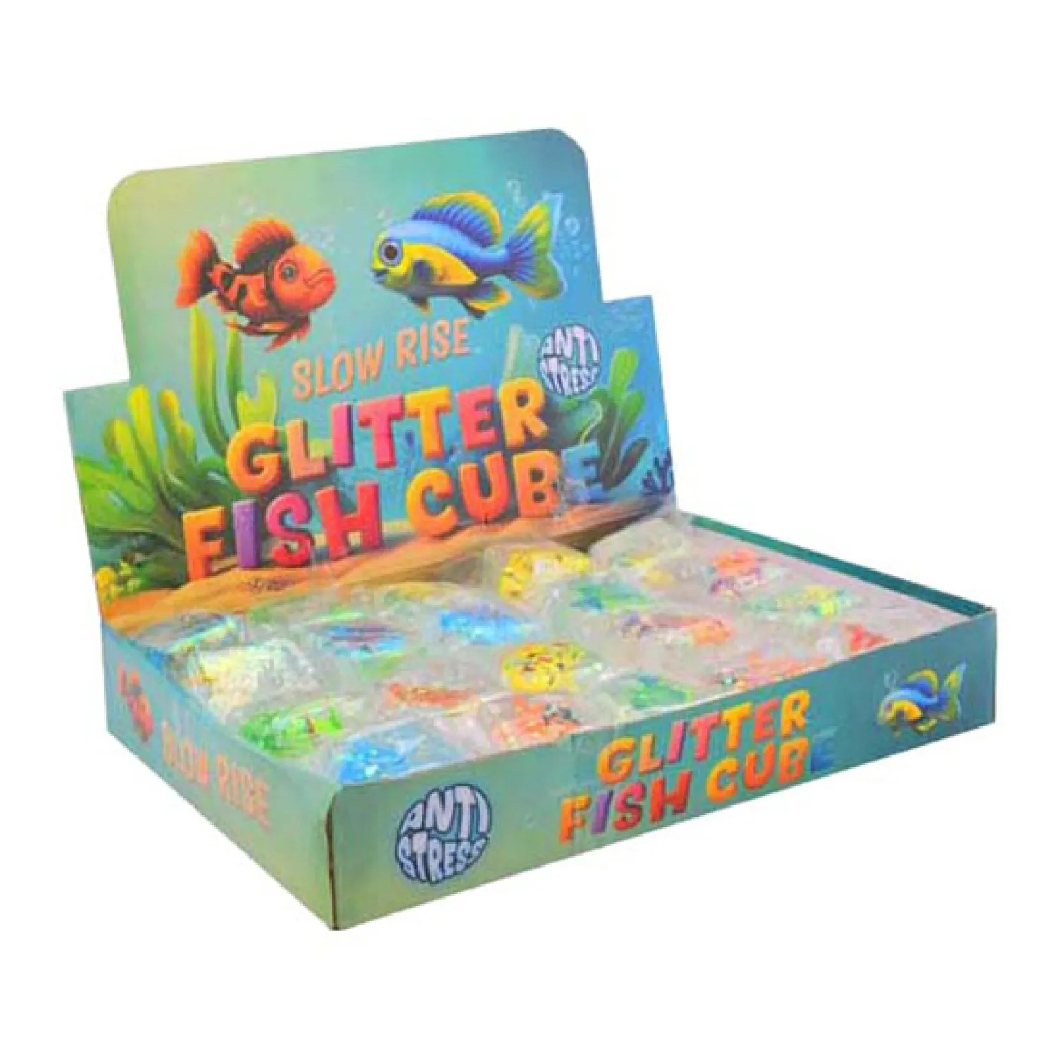 Johntoy Slow Rise Glitter Kubus met Vis Online