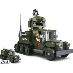 WWII - GAZ Geallieerde Half-Track 2in1 - 470dlg.>Sluban Discount