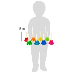 Small Foot - Gekleurde Handbellen, Set van 8