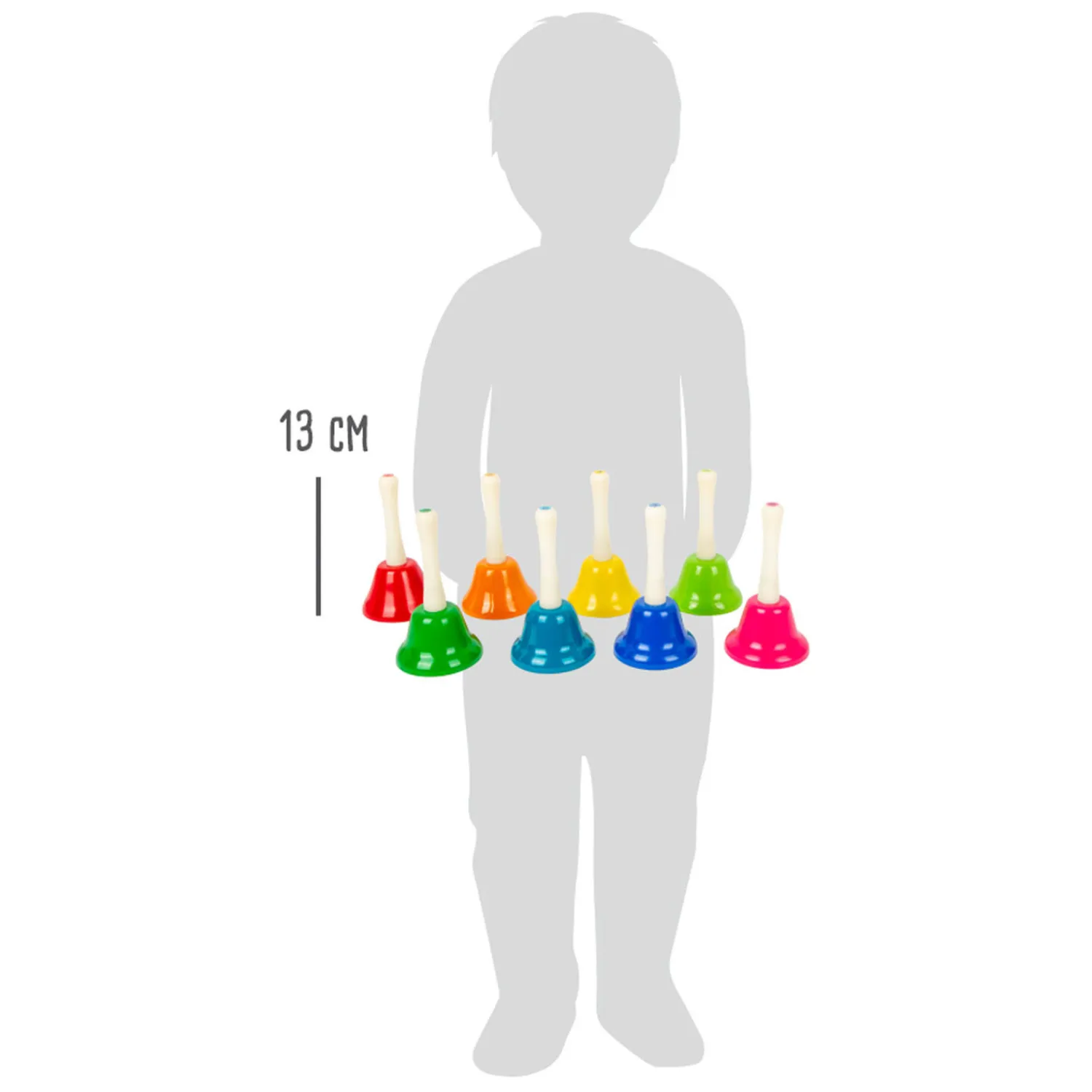 Small Foot - Gekleurde Handbellen, Set van 8