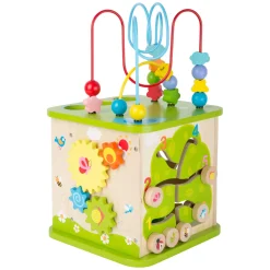 Small Foot - Houten Activiteitenkubus met Knikkerbaan, 8dlg. Best