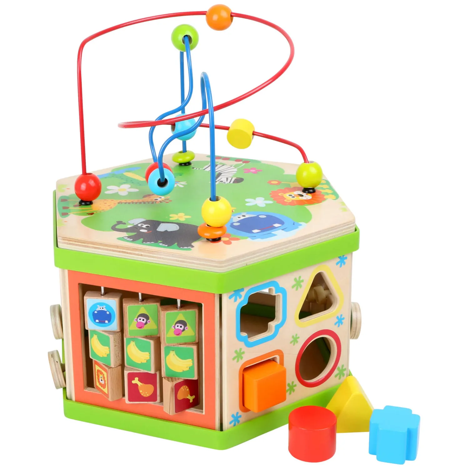 - Houten Activitetenkubus met Motoriekspiraal Safari-Small Foot Clearance