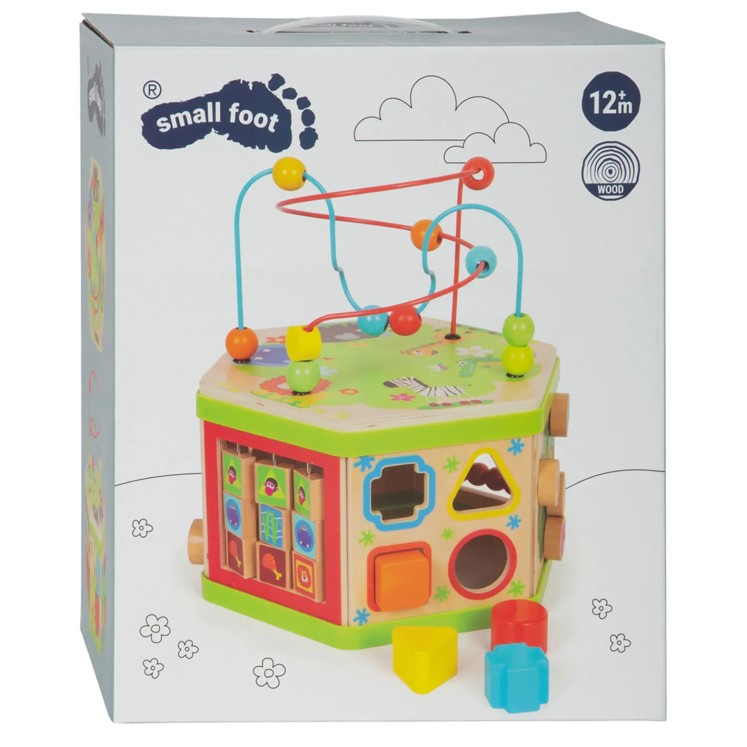 - Houten Activitetenkubus met Motoriekspiraal Safari-Small Foot Clearance