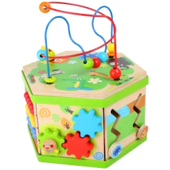 - Houten Activitetenkubus met Motoriekspiraal Safari-Small Foot Clearance