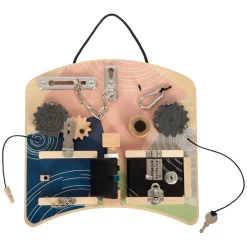 Small Foot - Houten Activiteitenbord Rotatie en Sloten Hot