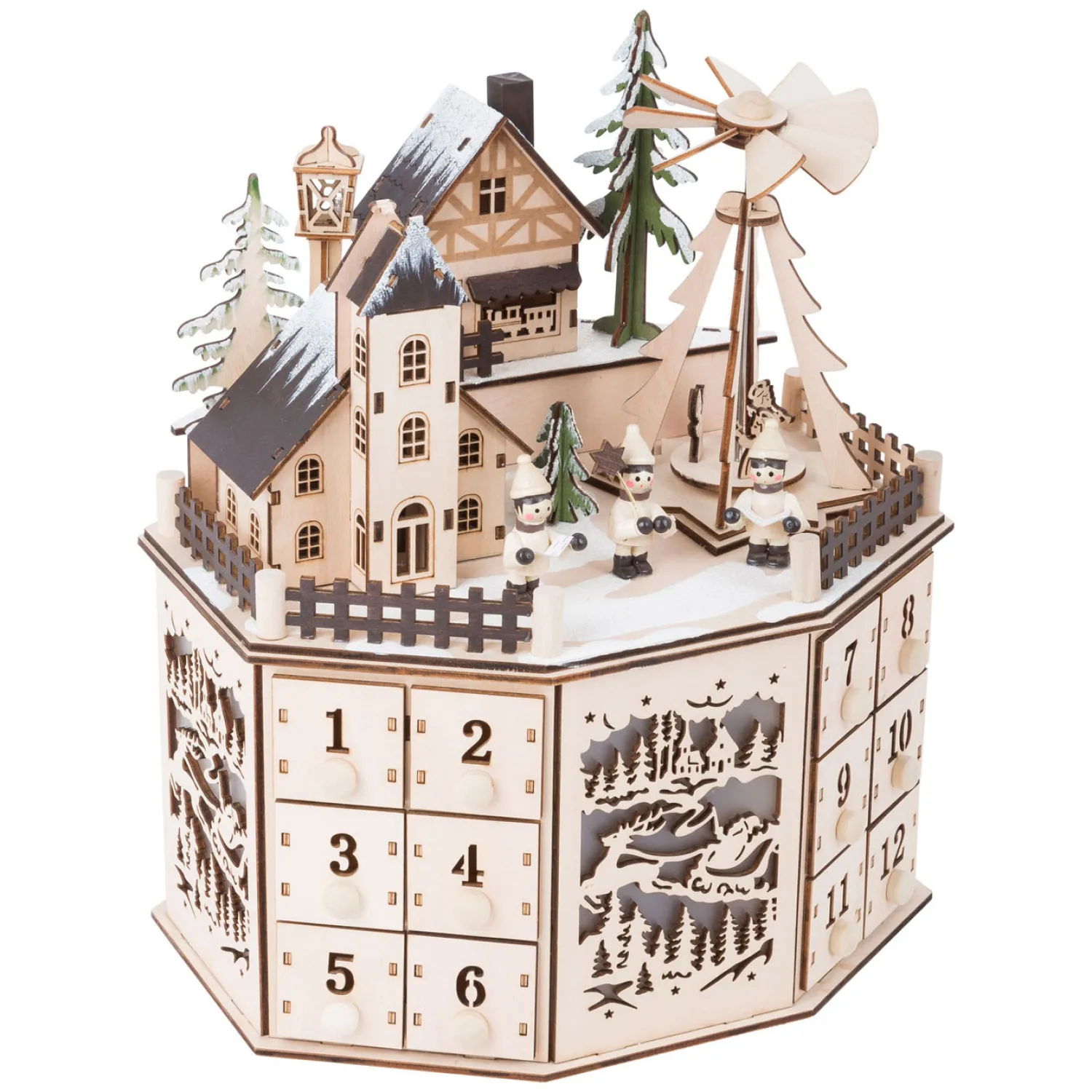 Small Foot - Houten Adventskalender Kerst Landschap Clearance