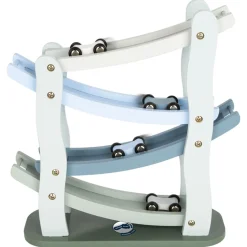  -  Houten Autobaan Blauw met 4 Auto's-Small Foot Online