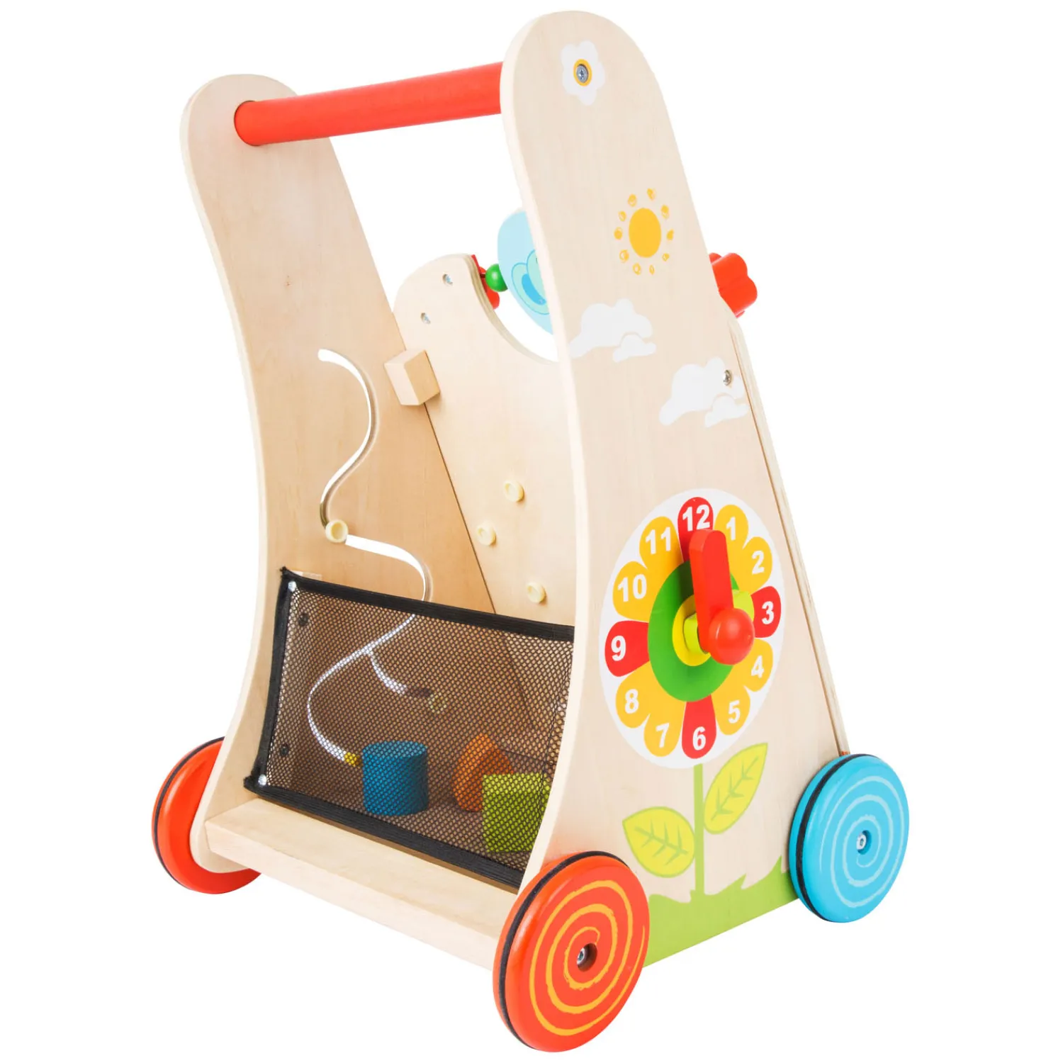 Small Foot - Houten Baby Walker Loopwagen Kleurrijk Hot