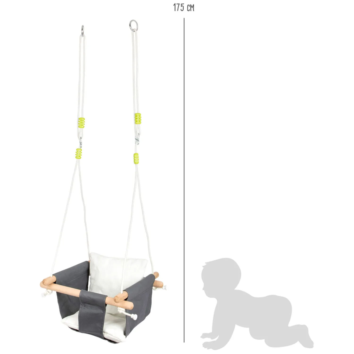 Small Foot - Houten Babyschommel met Kussen Sale