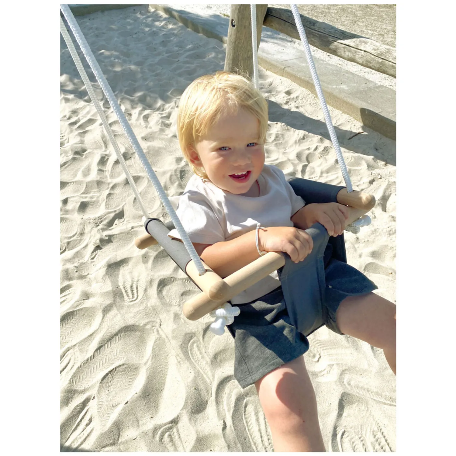 Small Foot - Houten Babyschommel met Kussen Sale