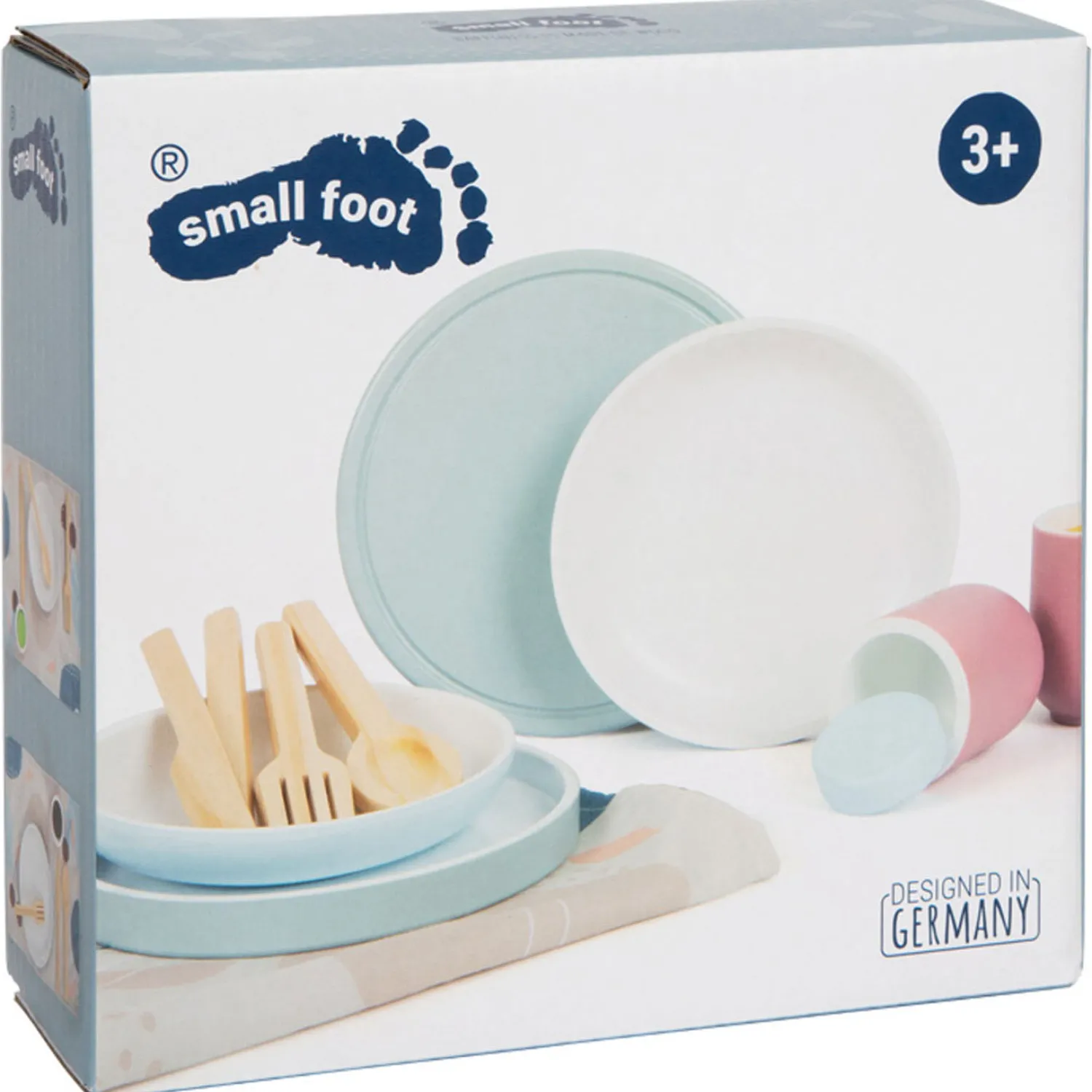 - Houten Bestekset met Placemats, 18dlg.>Small Foot Hot