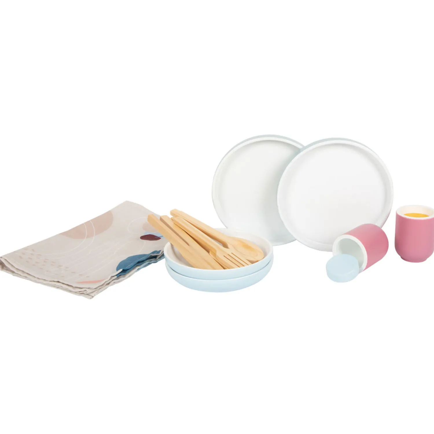 - Houten Bestekset met Placemats, 18dlg.>Small Foot Hot