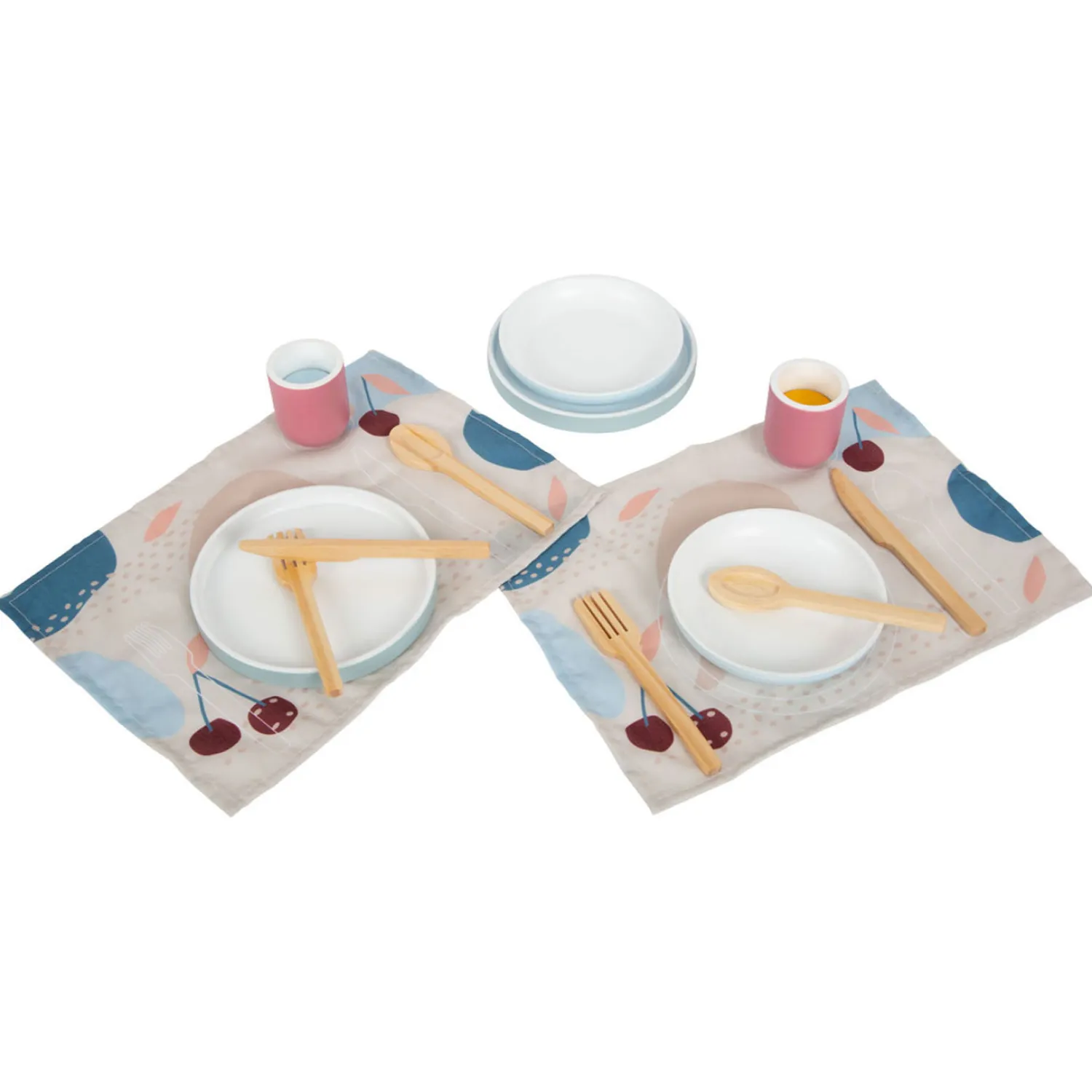 - Houten Bestekset met Placemats, 18dlg.>Small Foot Hot