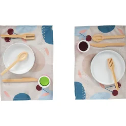 - Houten Bestekset met Placemats, 18dlg.><noscript><img width=