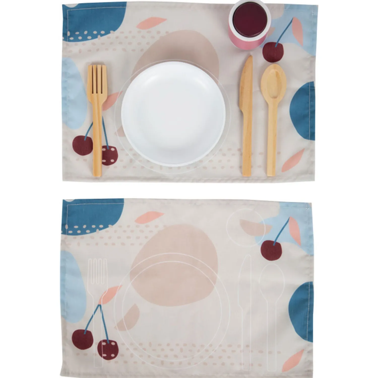 - Houten Bestekset met Placemats, 18dlg.>Small Foot Hot