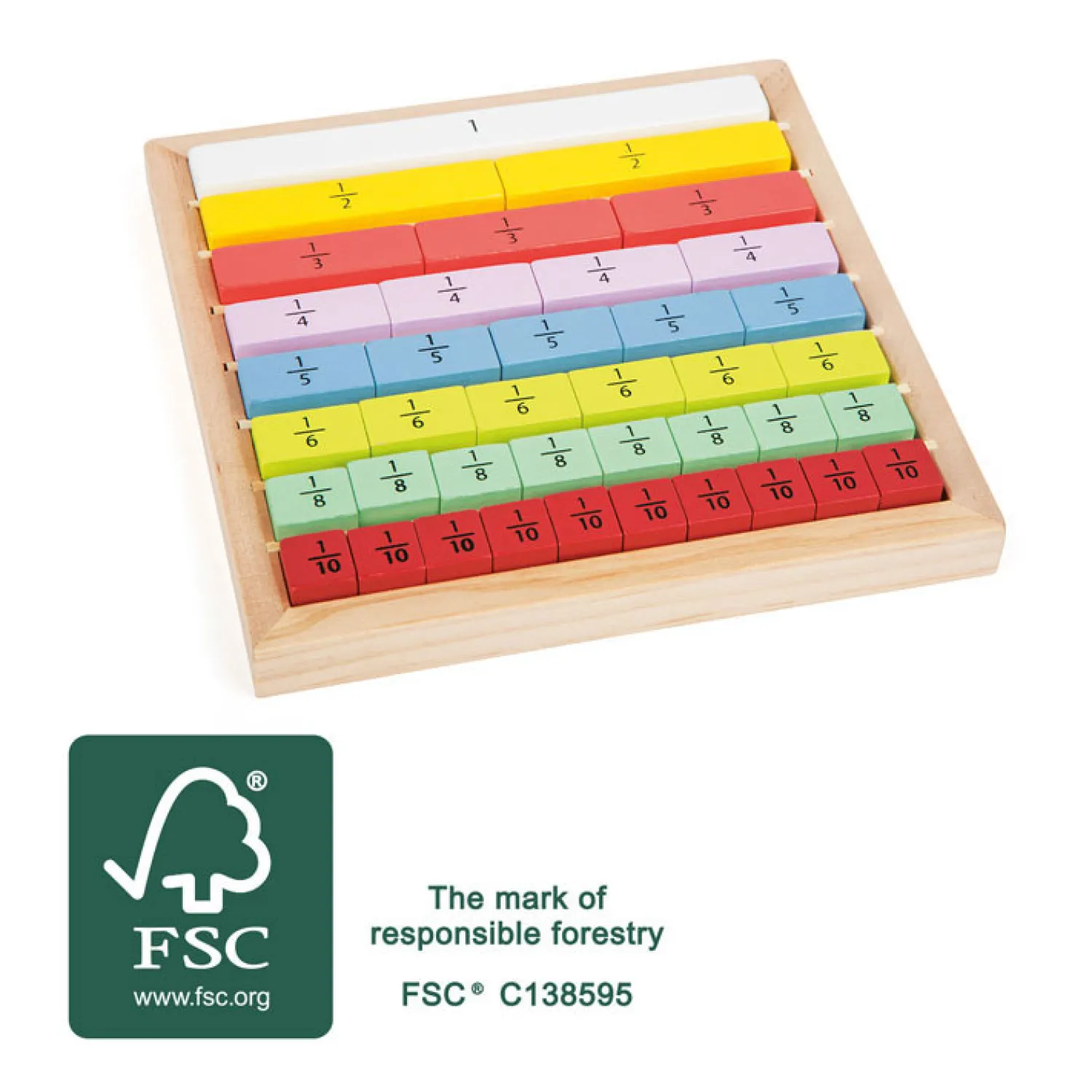 - Houten Blokjes met Breuken-Small Foot New