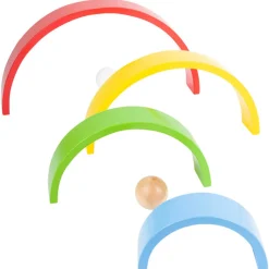 Small Foot - Houten Bouwblokken Regenboog XL, 14dlg. Hot