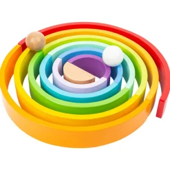 Small Foot - Houten Bouwblokken Regenboog XL, 14dlg. Hot
