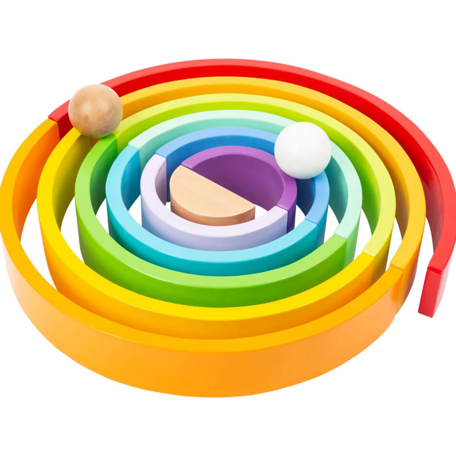 Small Foot - Houten Bouwblokken Regenboog XL, 14dlg. Hot