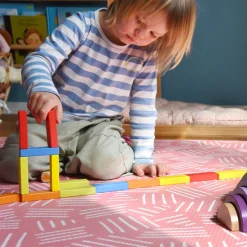 Small Foot - Houten Bouwblokken Regenboog XL, 14dlg. Hot