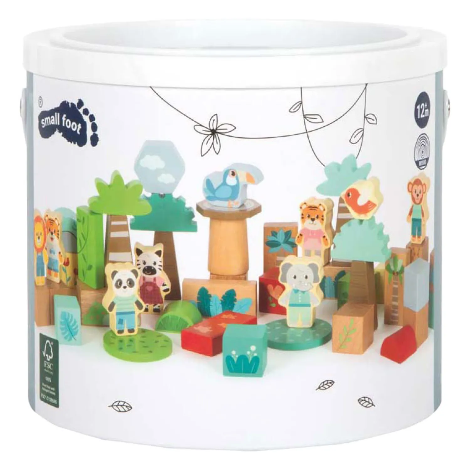 - Houten Bouwblokken Jungle Friends FSC - 50dlg.-Small Foot