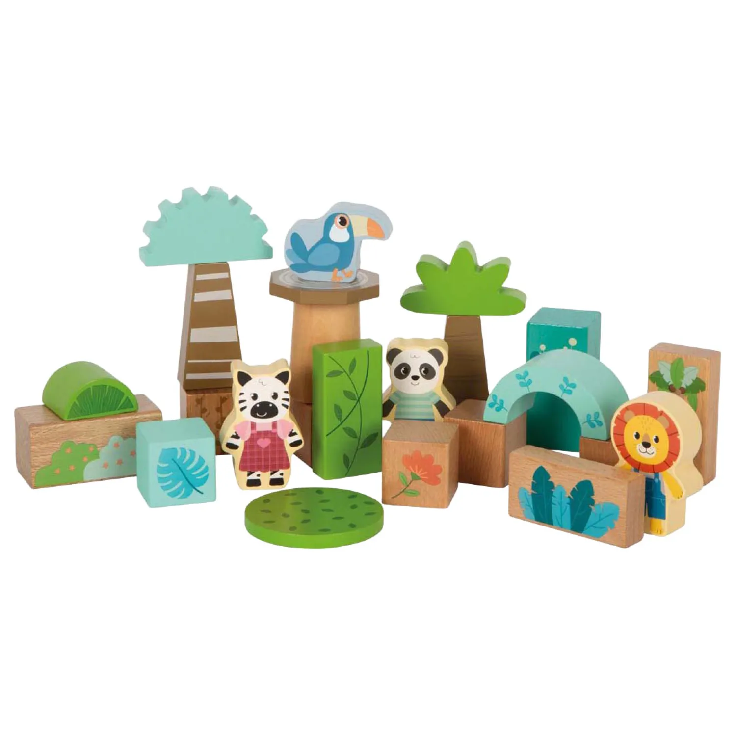 - Houten Bouwblokken Jungle Friends FSC - 50dlg.-Small Foot