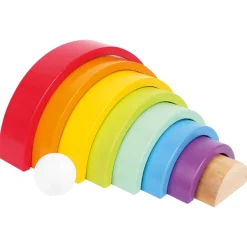  -  Houten Bouwblokken Regenboog, 9dlg.>Small Foot Outlet