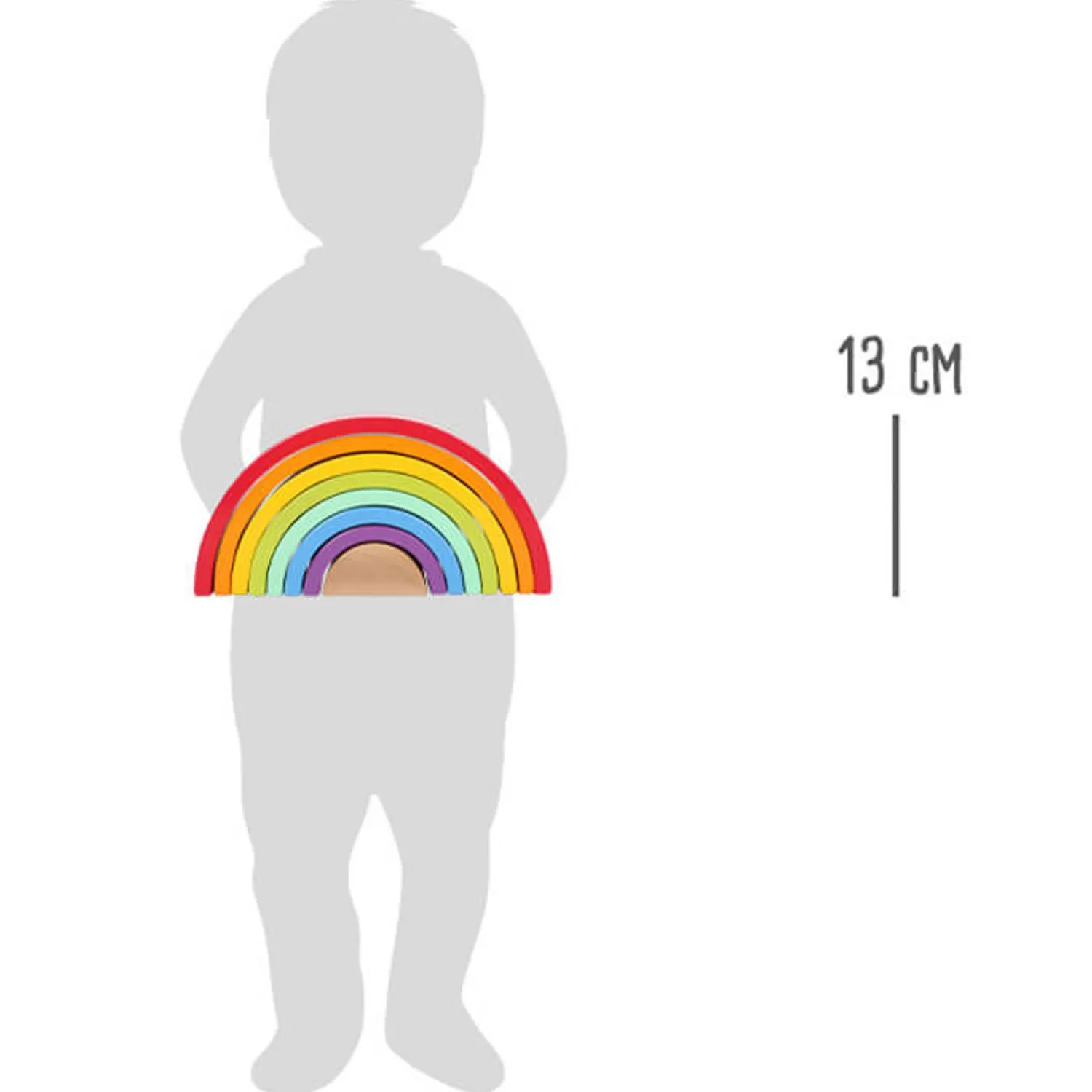 - Houten Bouwblokken Regenboog, 9dlg.>Small Foot Outlet